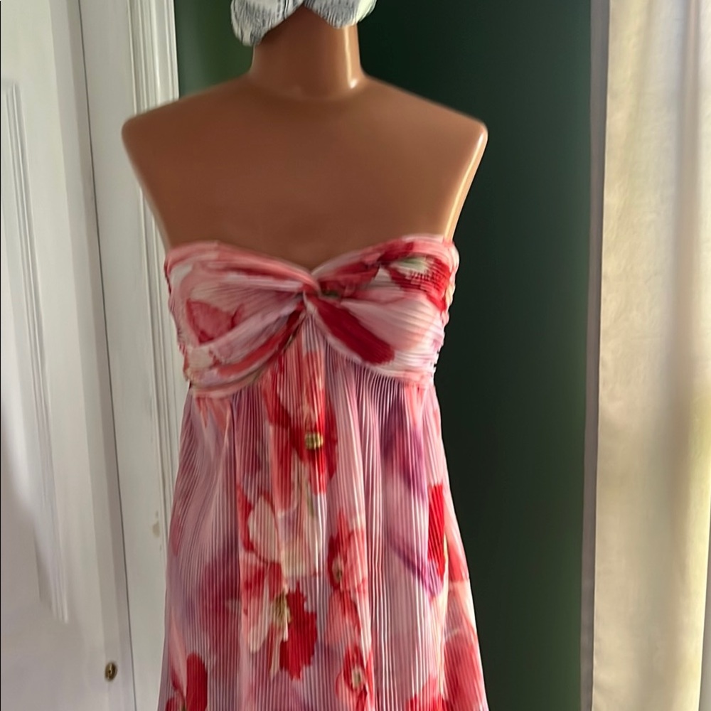 SHEIN Pink Strapless Dress